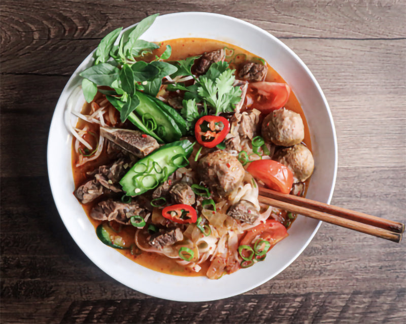 Hủ Tiếu Sa Tế Bò (Vietnamese Satay Beef Noodle Soup)